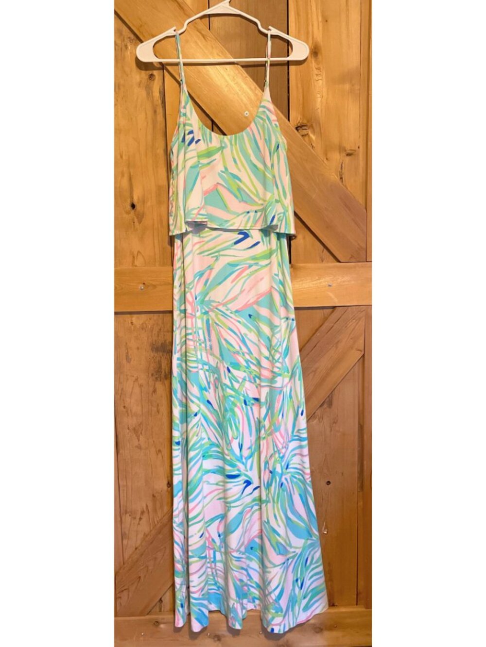 LILLY PULITZER Harrington Maxi Dress Pink Green Blue Womens M, Beach, Resort - Picture 4 of 7